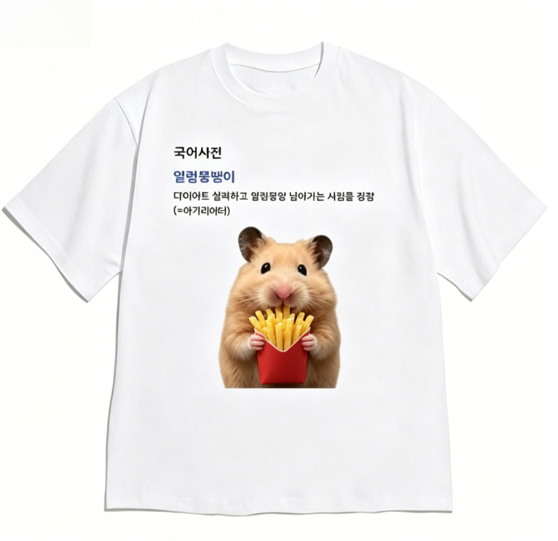 Women Fashion Quotes - Funny Short Sleeve Hamster French Fries