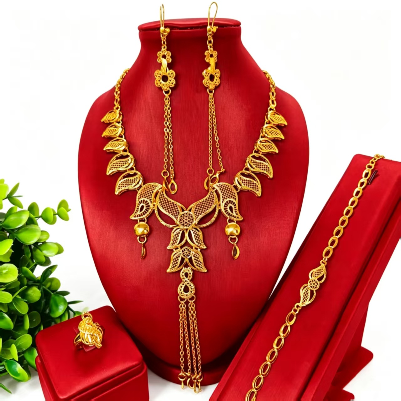 Women'S Fashion Rings Gold - New Fashion High-End Dubai 24K Gold
