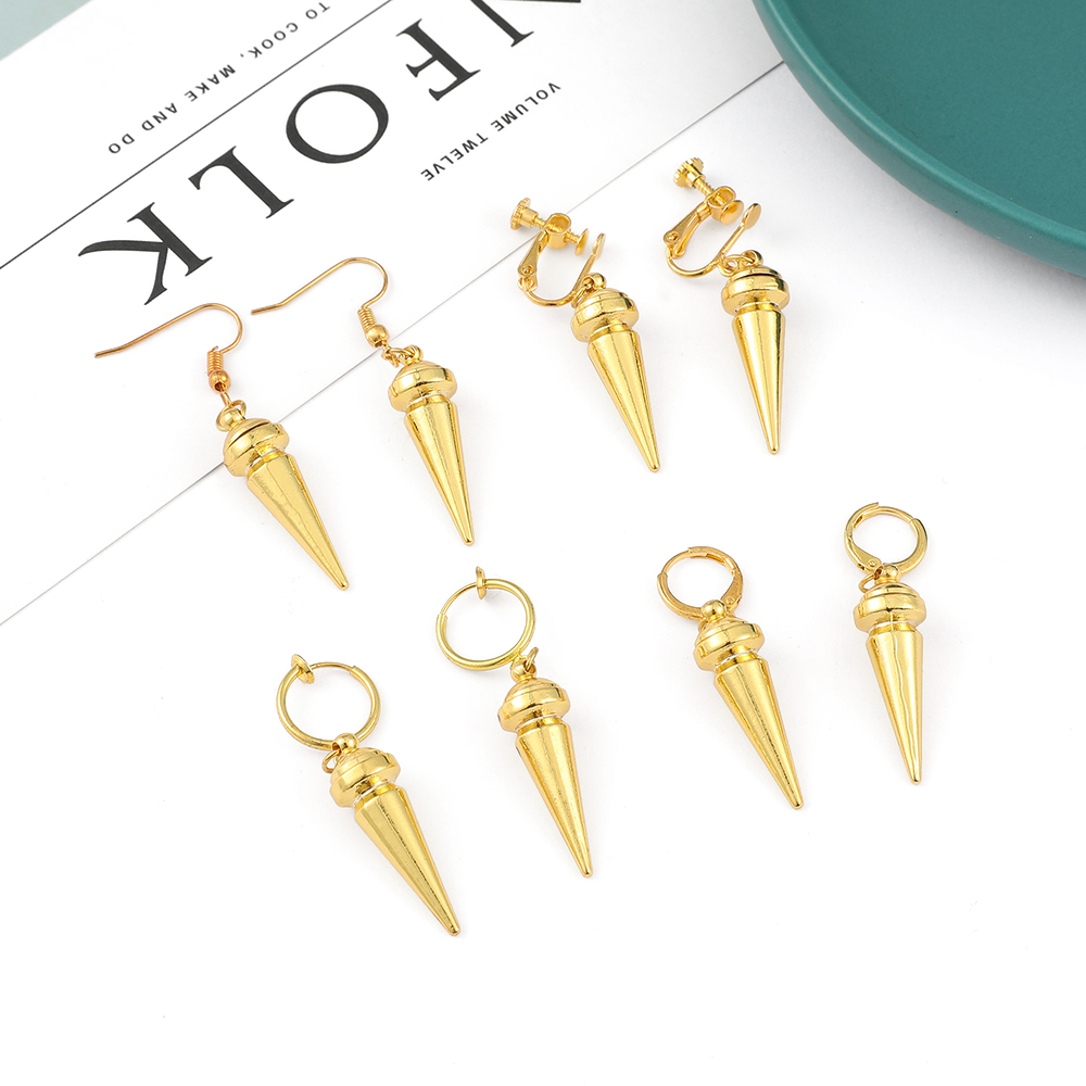 Women Fashion Jewellery - Fashion Anime Golden Color Awl Minimalist