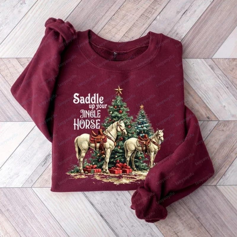 Cowboy Christmas Shirt: Wild W - Women'S Fashion Wild West ulasan dan harga