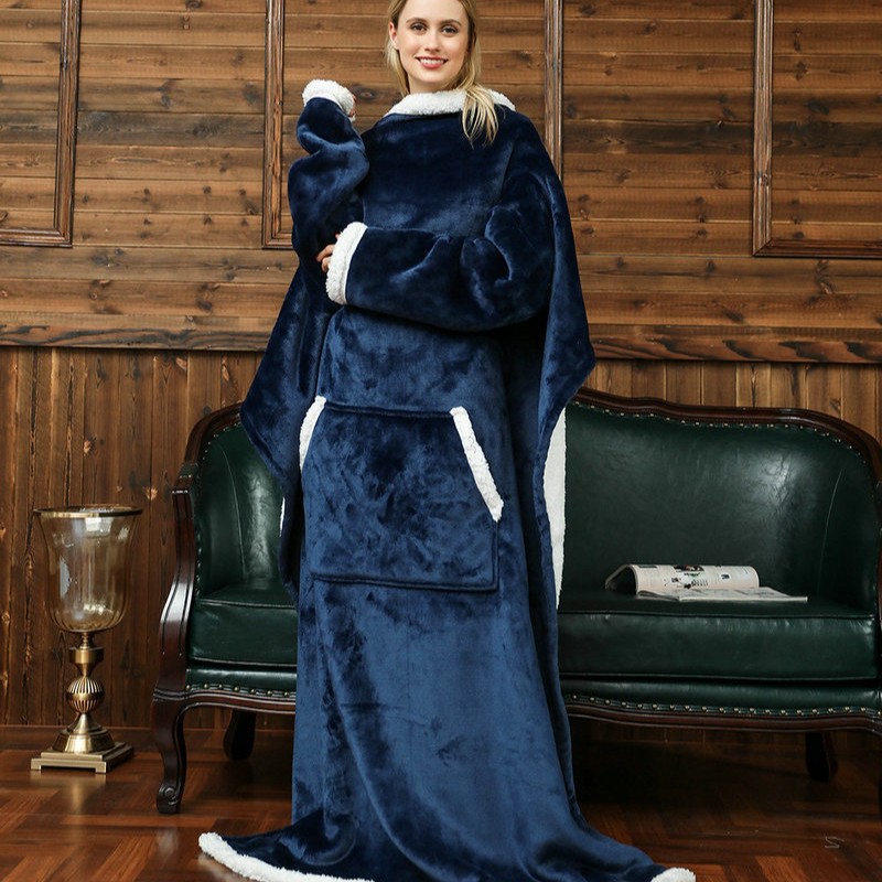 Super Long Double Warm Flannel - Hoodie Women Oversized ulasan dan harga