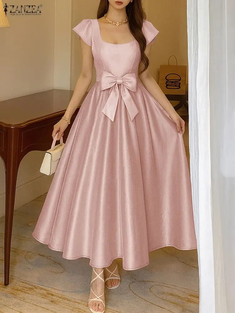 2025 ZANZEA Elegant Women Sati - Women'S Fashion Umbrella ulasan dan harga