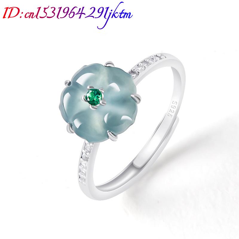 Blue Burmese Jadeite Flower Ri - Women'S Fashion ulasan dan harga