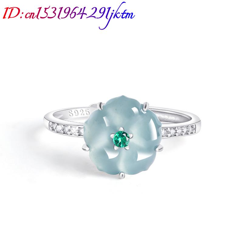 Blue Burmese Jadeite Flower Ri - Women'S Fashion ulasan dan harga