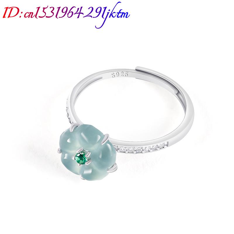 Blue Burmese Jadeite Flower Ri - Women'S Fashion ulasan dan harga