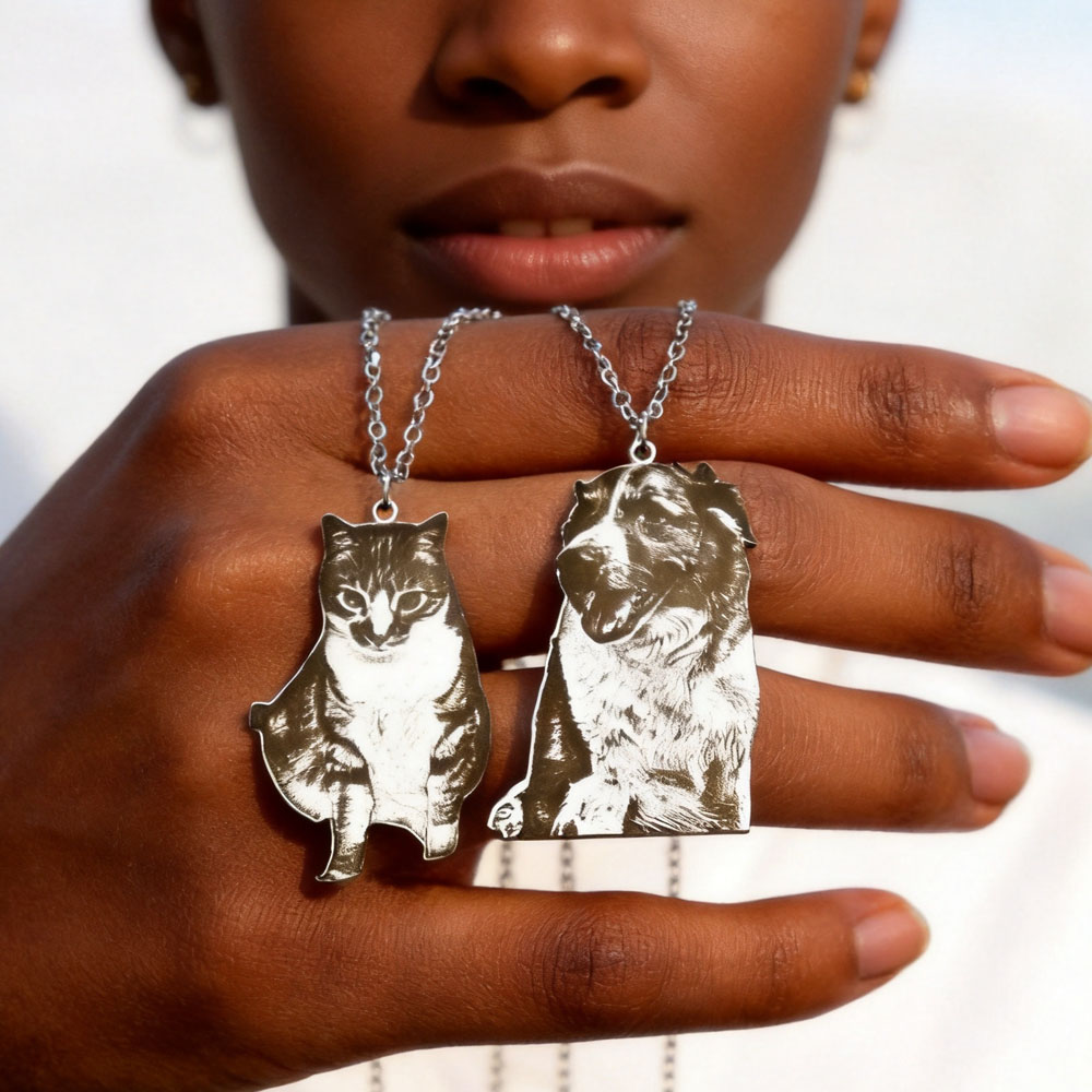Custom Engrave Pet Photo Neckl - Xl Women'S Fashion ulasan dan harga