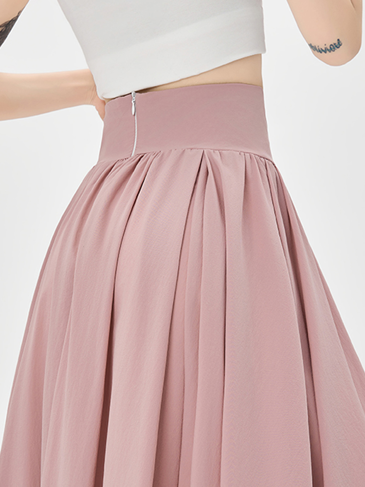 Solid Color Suit Skirt High Wa - Women'S Fashion Umbrella ulasan dan harga