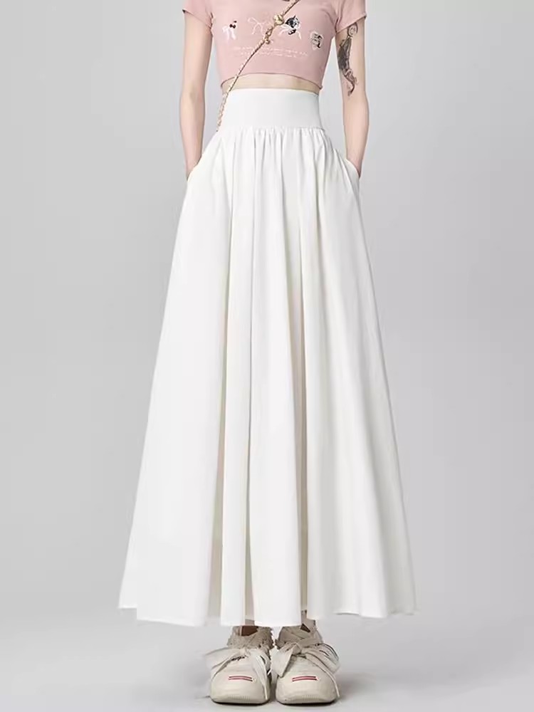 Solid Color Suit Skirt High Wa - Women'S Fashion Umbrella ulasan dan harga