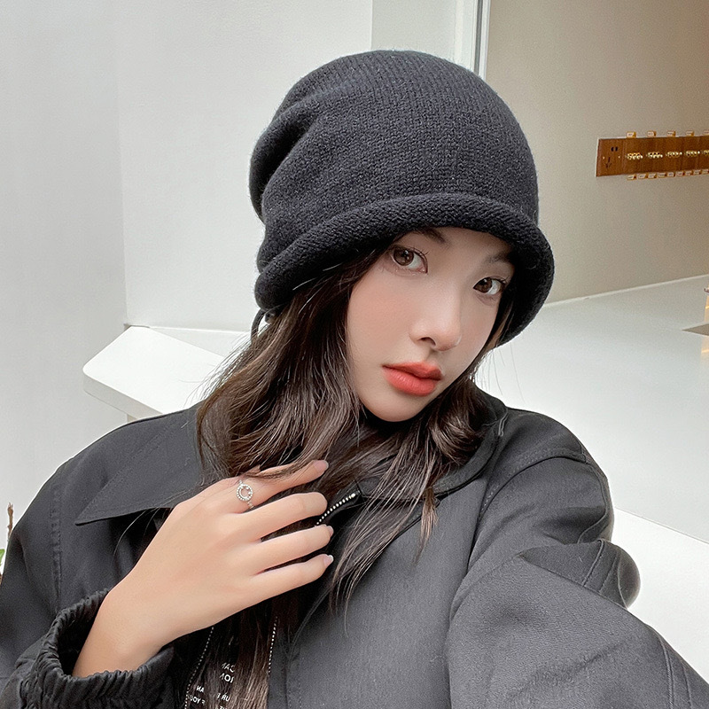 Knitted Bonnet Hoods Female Wi - Women'S Fashion Hats ulasan dan harga