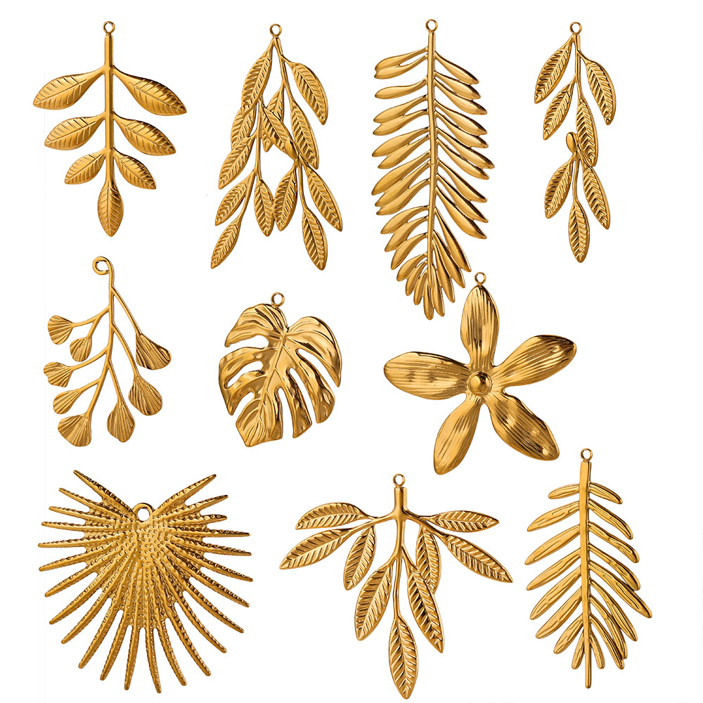 5PCS Stainless Steel Large Lea - Women Fashion Jewellery ulasan dan harga