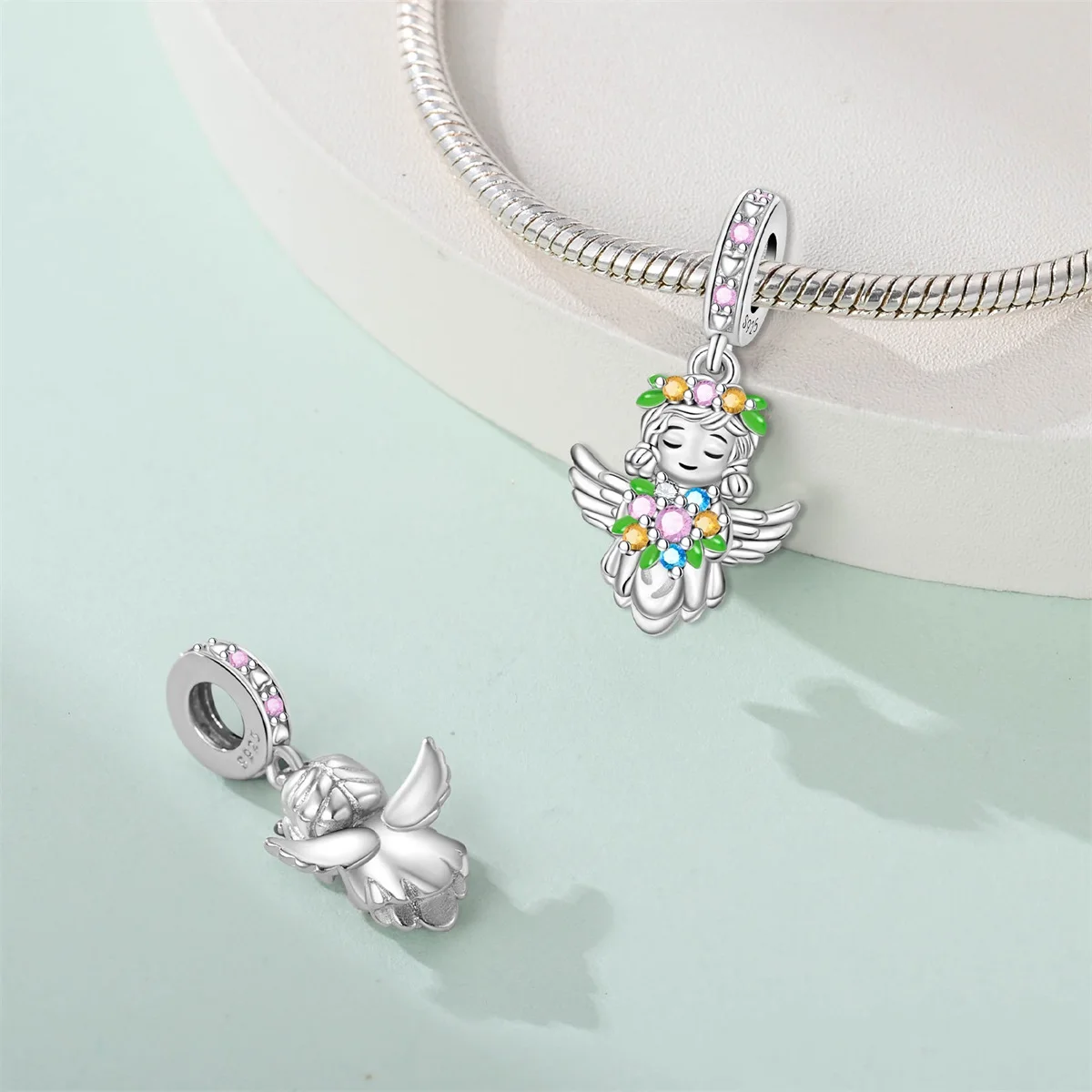 Silver-Plated Umbrella Charm B - Women'S Fashion Umbrella ulasan dan harga