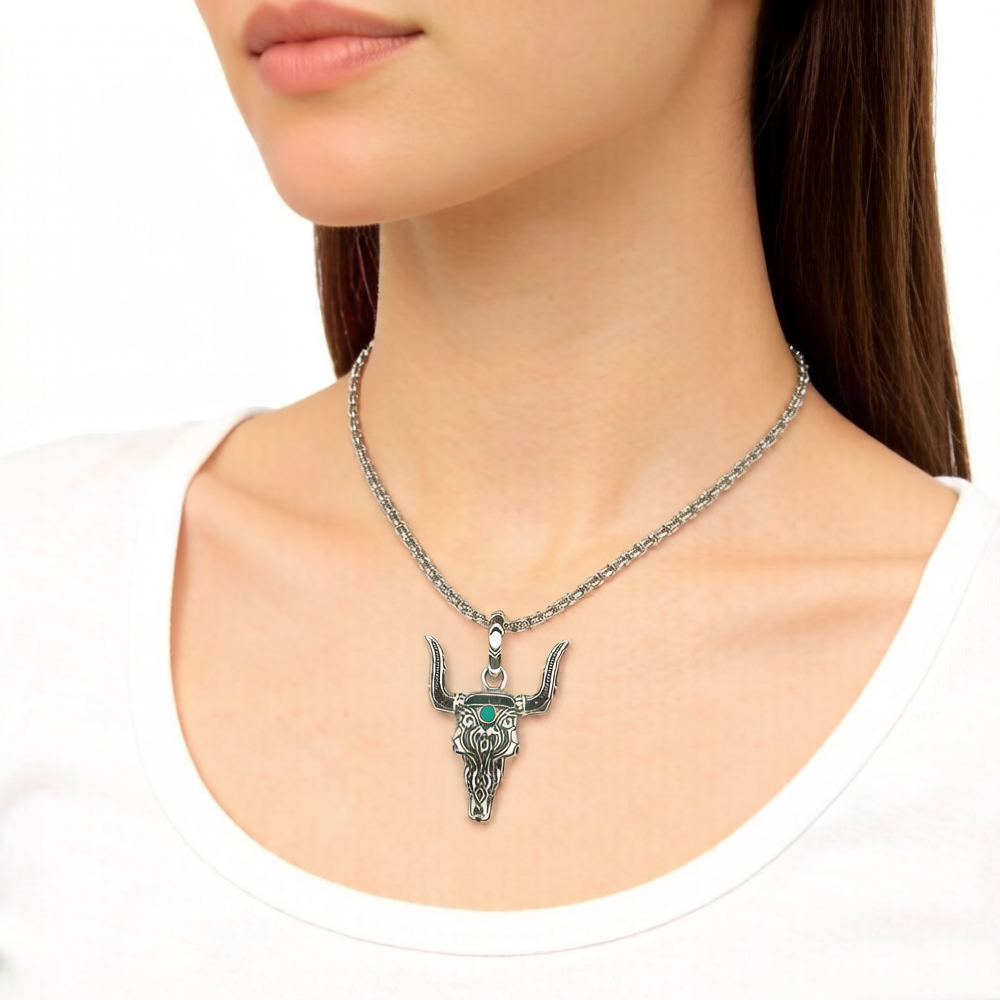 Pendant Bull Head Summer Fashi - Women'S Fashion Wild West ulasan dan harga