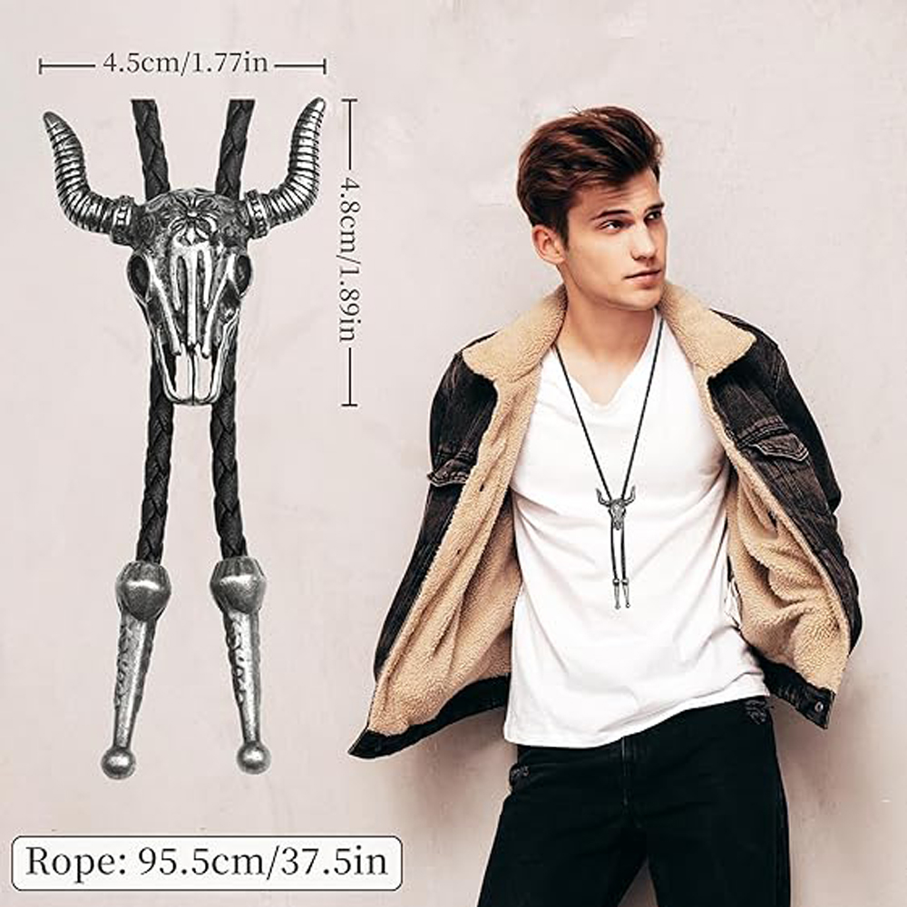 Mens Leather Necklace, Adjusta - Women'S Fashion Wild West ulasan dan harga