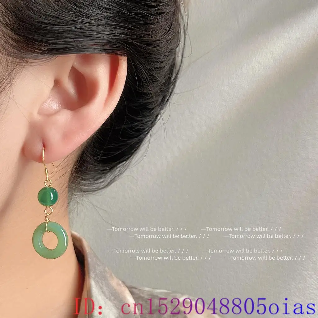 Green Real Jade Ring Earrings  - Women Fashion Jewellery ulasan dan harga