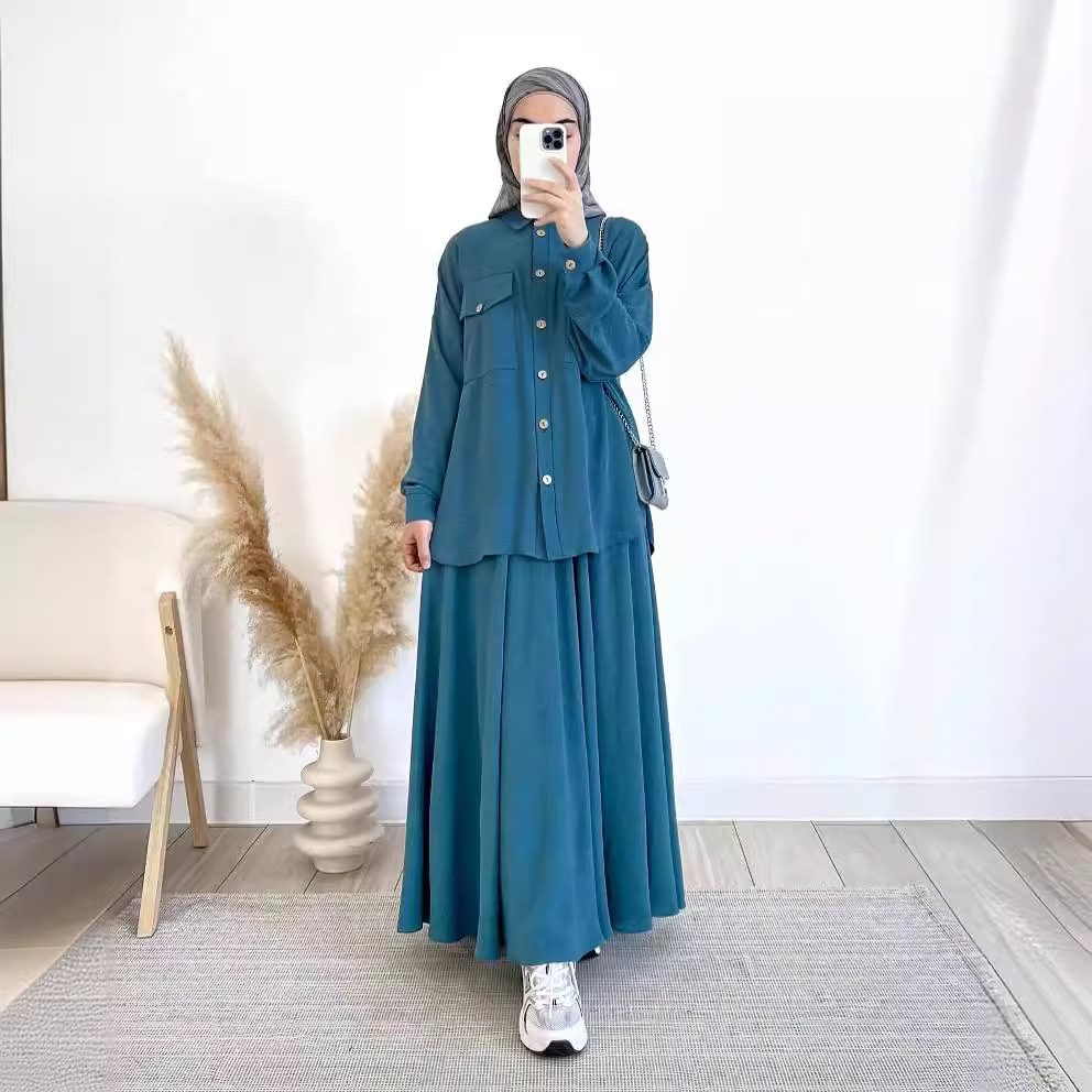 2-Piece Long Sleeve Shirt and  - Turkey Women Fashion ulasan dan harga