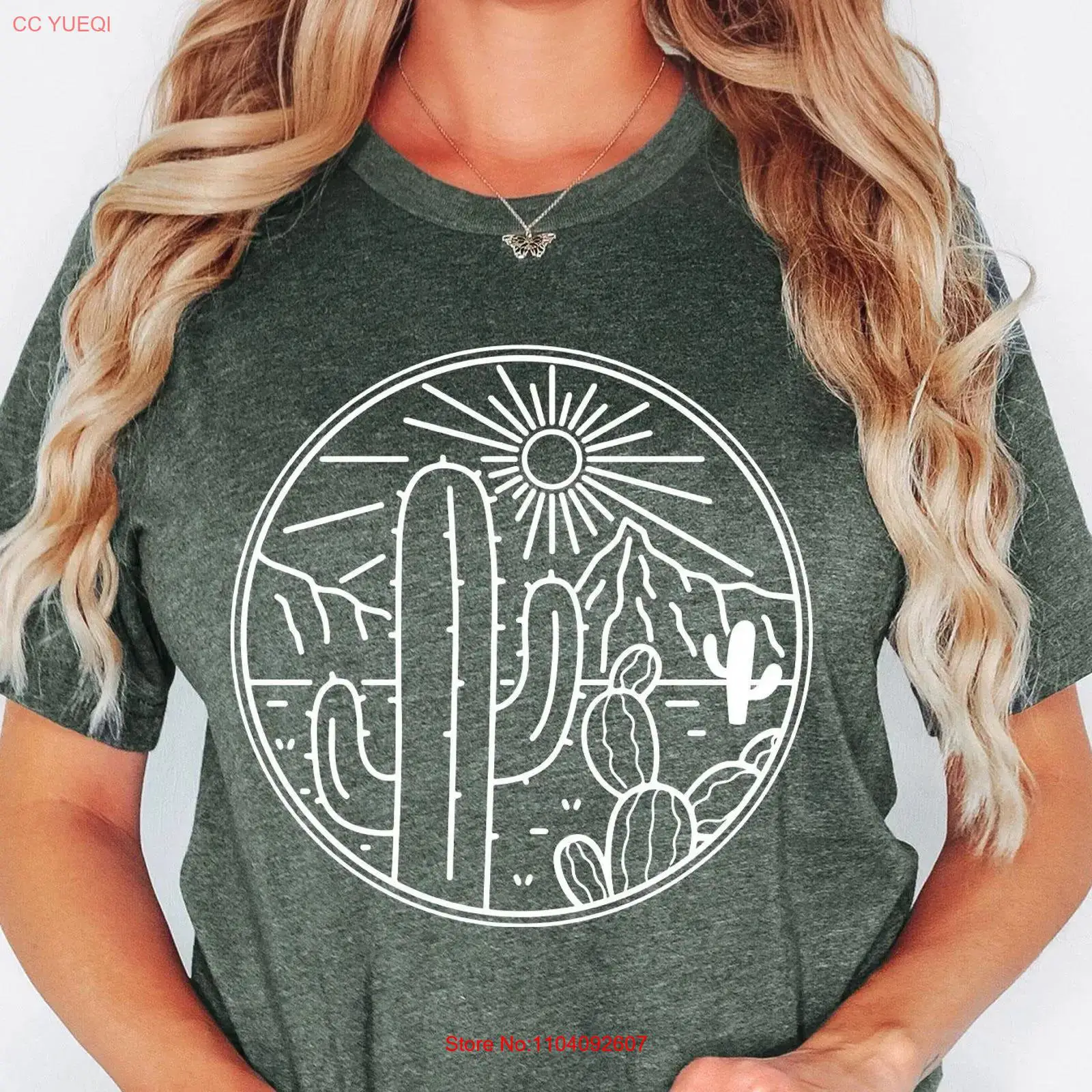 DeserT T Shirt Cactus Plants A - Women'S Fashion Wild West ulasan dan harga