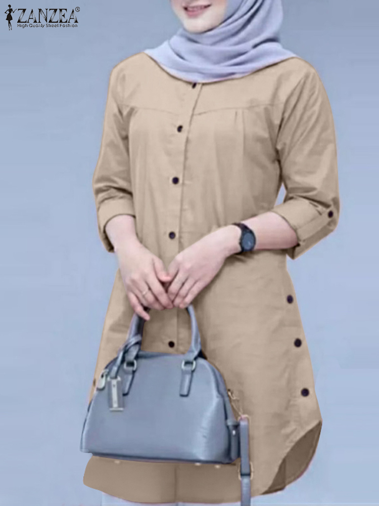 2026 ZANZEA Spring Shirt Fashi - Turkey Women Fashion ulasan dan harga