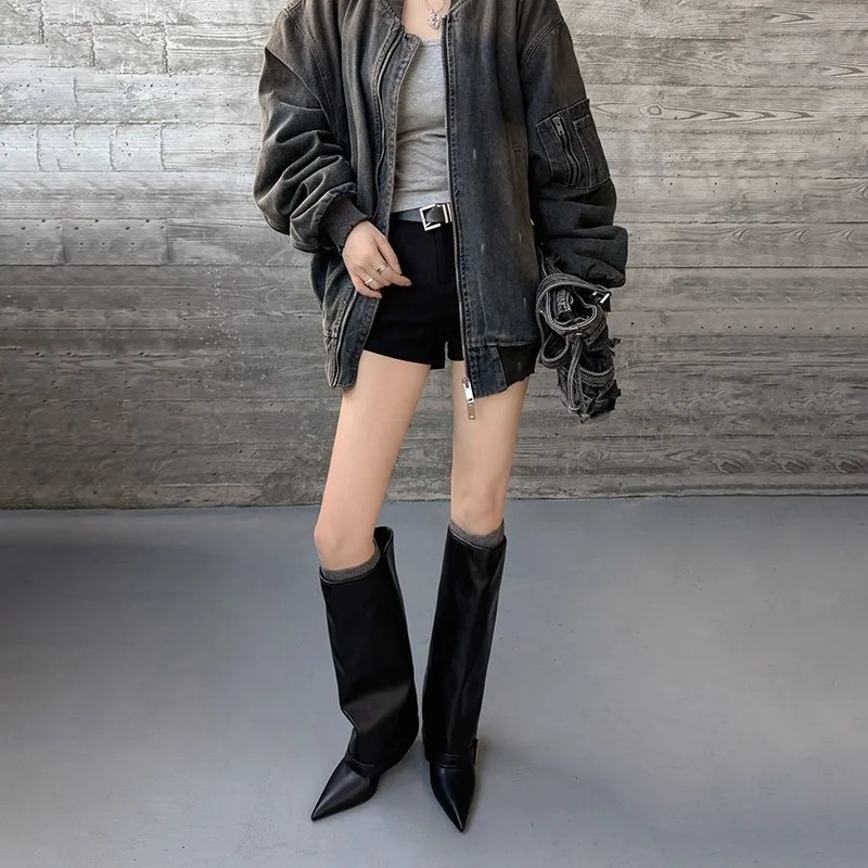 Women's Knee-high Boots Classi - Women'S Fashion Leather Boots ulasan dan harga