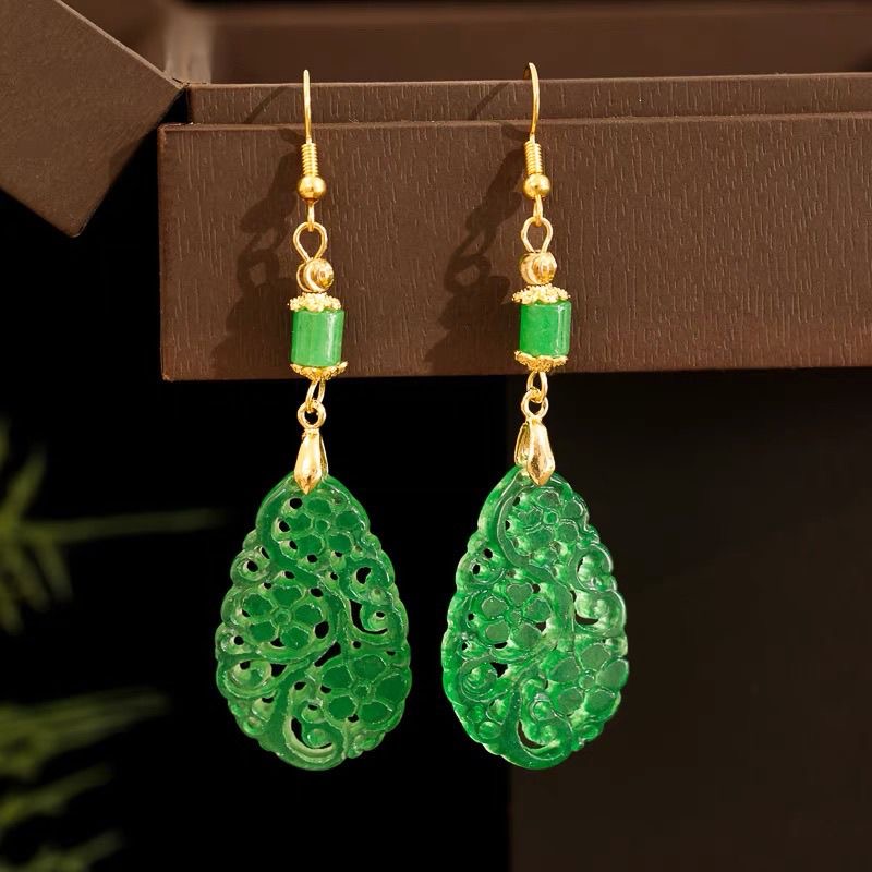 925 Silver Natural Green Jade  - Women Fashion Jewellery ulasan dan harga