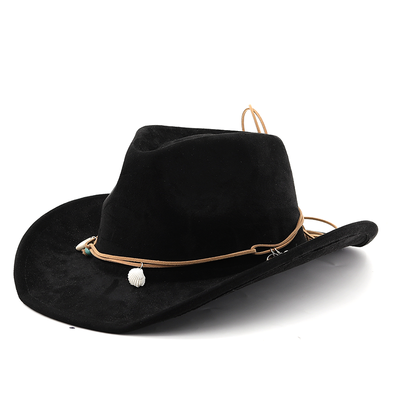 Unisex Cowboy Hat Suede Fashio - Women'S Fashion Wild West ulasan dan harga