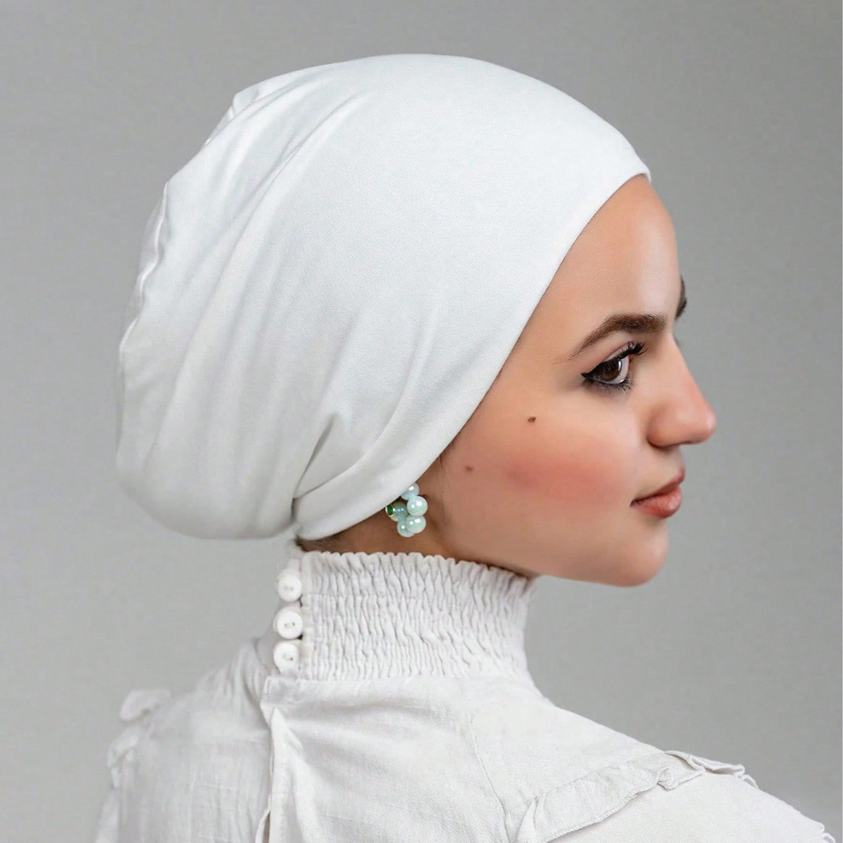 Hot Soild Cotton Modal Jersey  - Women'S Fashion Hats ulasan dan harga