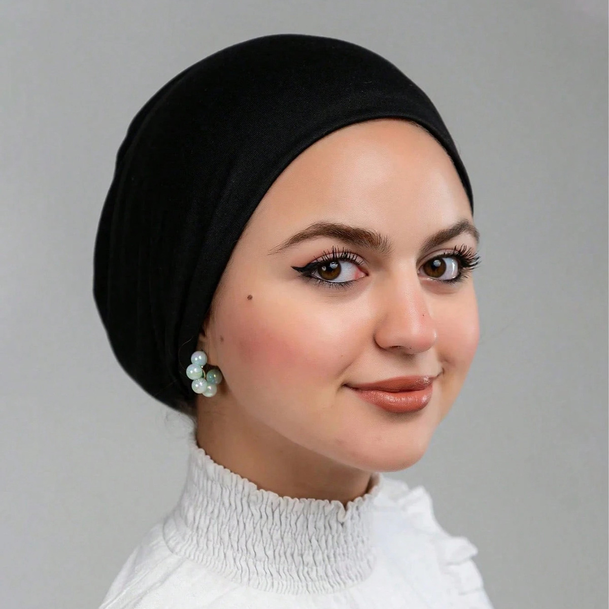 Hot Soild Cotton Modal Jersey  - Women'S Fashion Hats ulasan dan harga