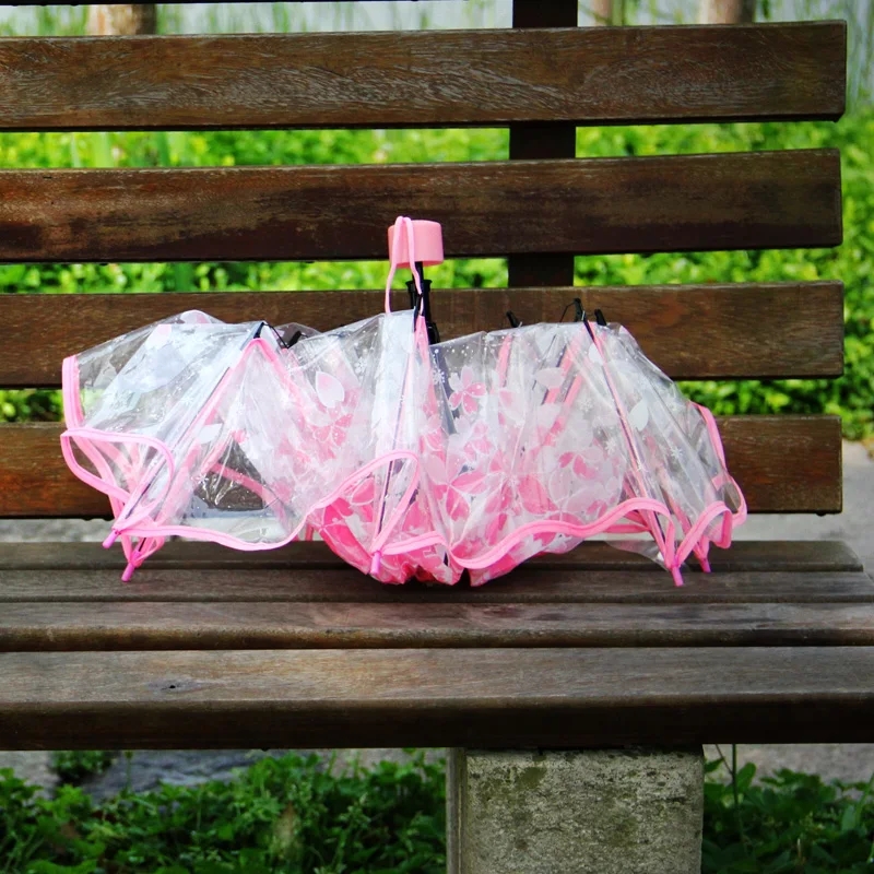 Fashion Thicken PVC Three Fold - Women'S Fashion Umbrella ulasan dan harga