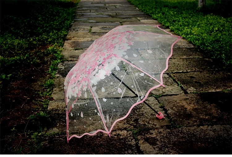 Fashion Thicken PVC Three Fold - Women'S Fashion Umbrella ulasan dan harga