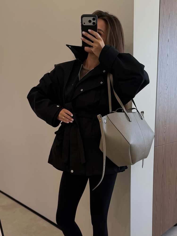 Women Short Trench Coat Belted - Women'S Fashion Utility Belt ulasan dan harga