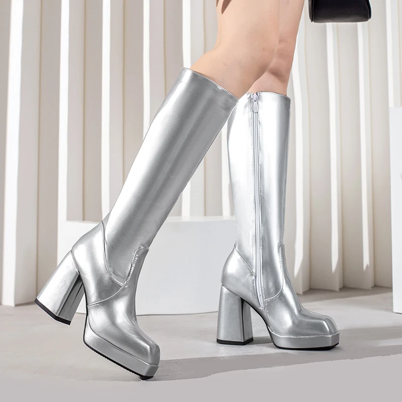 Green Winter Women Platform Kn - Women'S Fashion Leather Boots ulasan dan harga