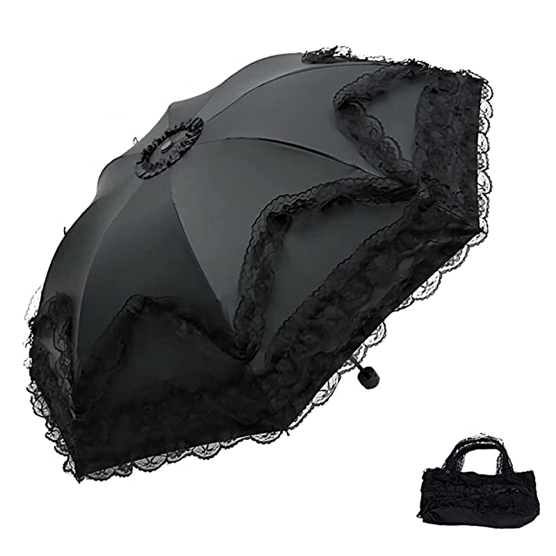 Fashion Lace Sun Umbrella Stro - Women'S Fashion Umbrella ulasan dan harga