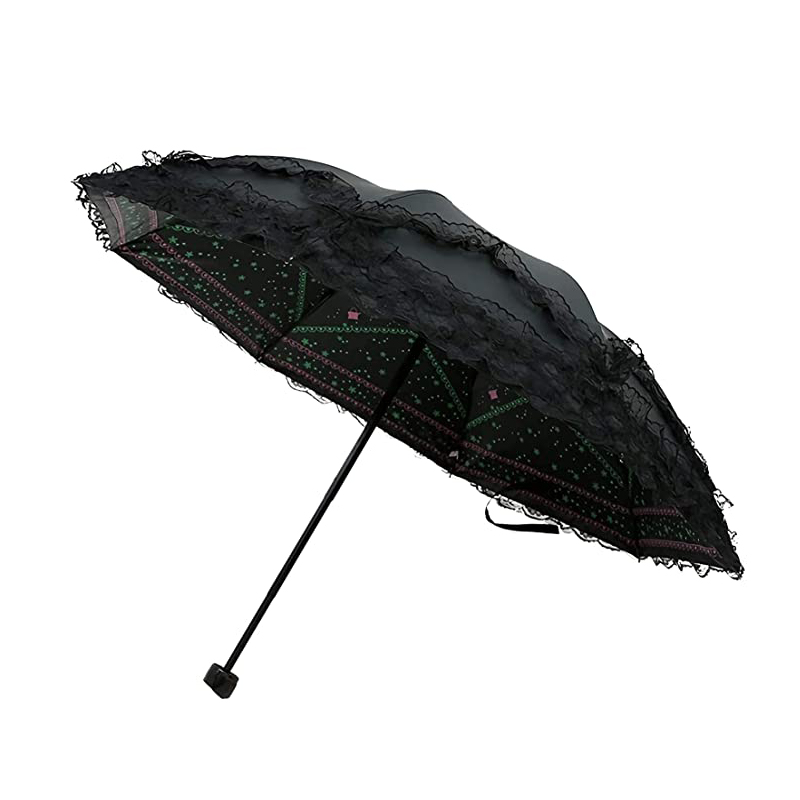 Fashion Lace Sun Umbrella Stro - Women'S Fashion Umbrella ulasan dan harga