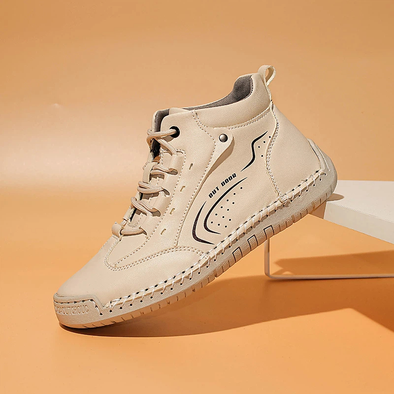 Leather Casual Shoes Fashion S - Women'S Fashion Leather Boots ulasan dan harga