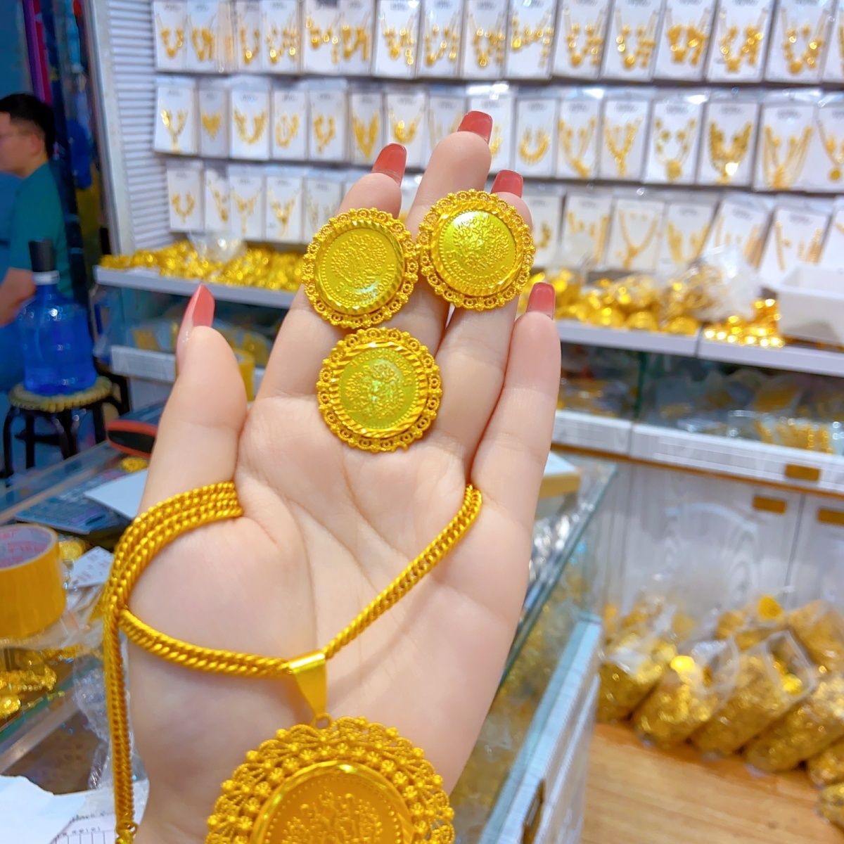 New 24K Gold Plated Dubai Jewe - Women'S Fashion Rings Gold ulasan dan harga