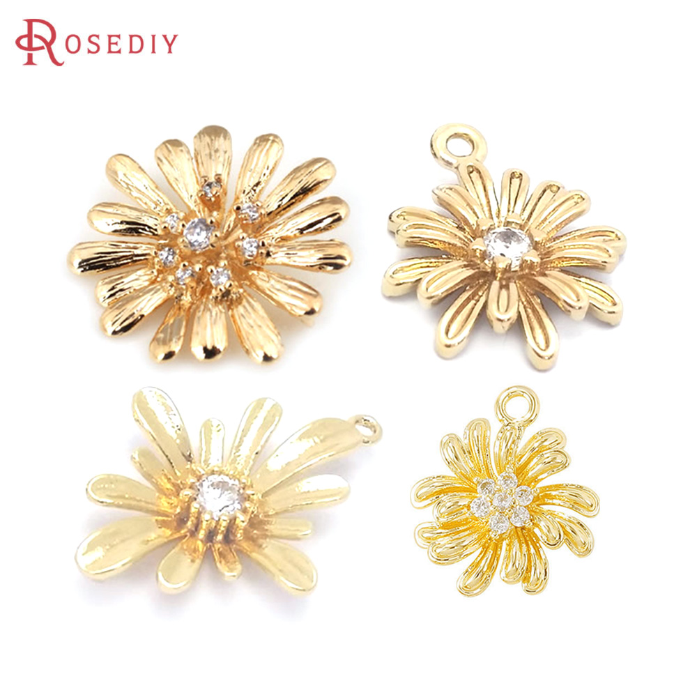 18K Gold Color Brass Sunflower - Women Fashion Jewellery ulasan dan harga
