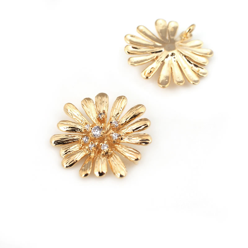 18K Gold Color Brass Sunflower - Women Fashion Jewellery ulasan dan harga