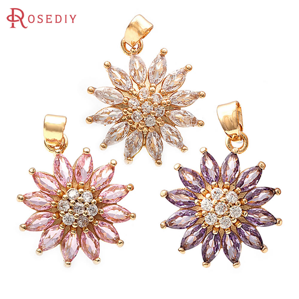 18K Gold Color Brass Sunflower - Women Fashion Jewellery ulasan dan harga