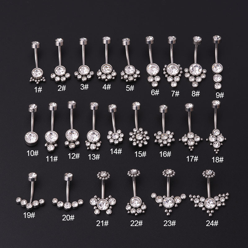 Zircon Golden Belly Button Rin - Women'S Fashion Rings Gold ulasan dan harga