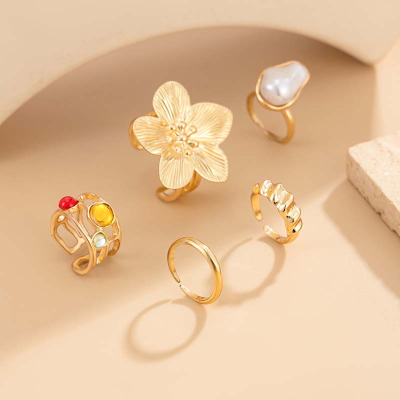 Adjustable Toe Ring Set Gold S - Women'S Fashion Rings Gold ulasan dan harga
