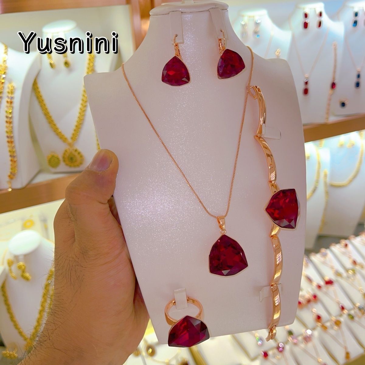 New UK 24K Gold Plated Necklac - Women'S Fashion Rings Gold ulasan dan harga