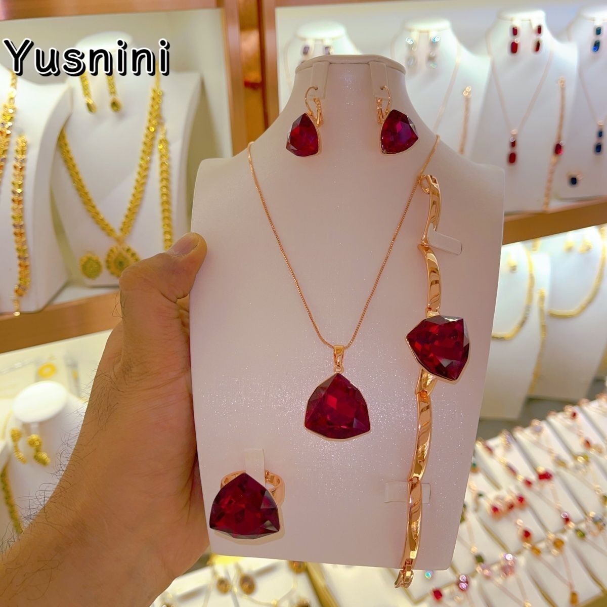 New UK 24K Gold Plated Necklac - Women'S Fashion Rings Gold ulasan dan harga