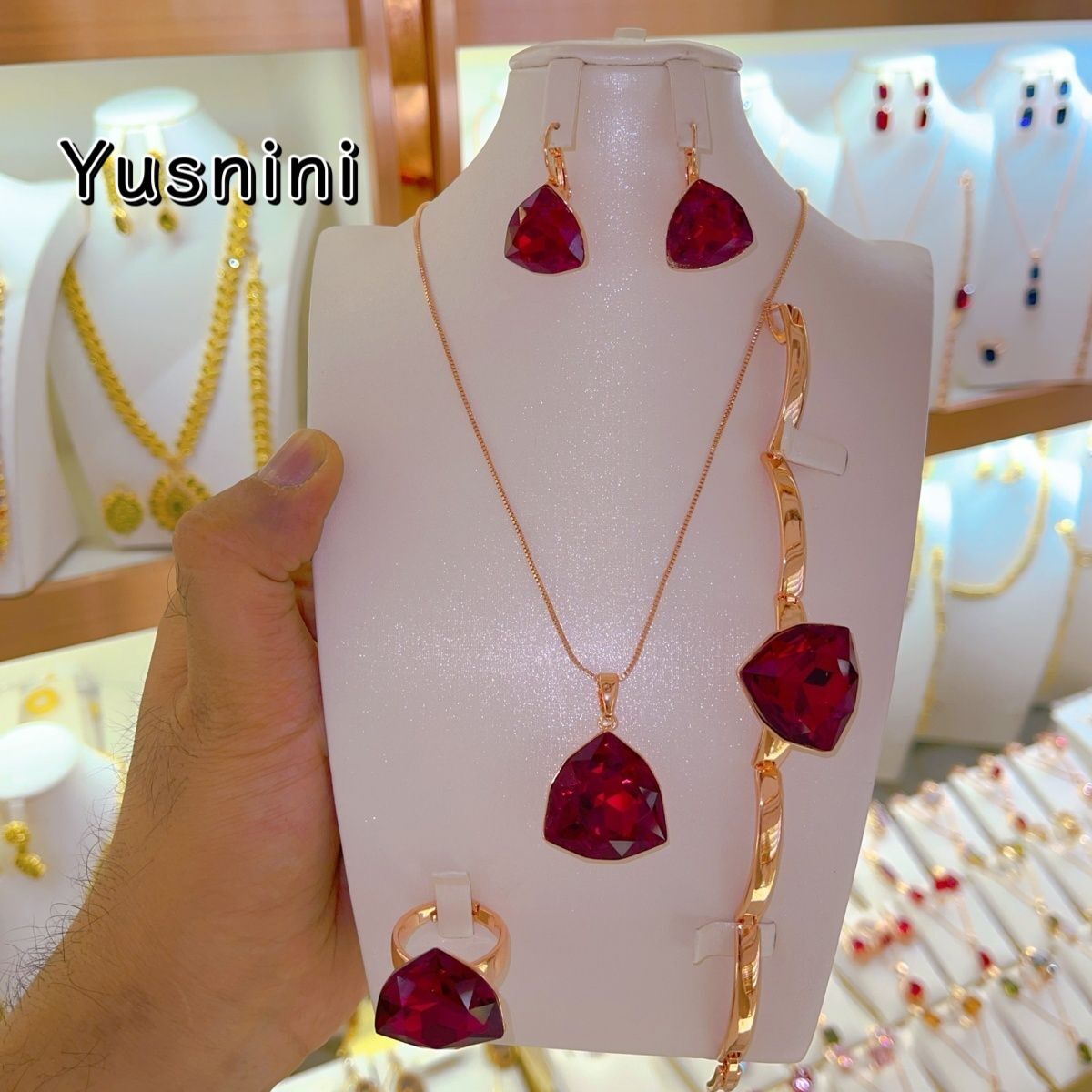 New UK 24K Gold Plated Necklac - Women'S Fashion Rings Gold ulasan dan harga