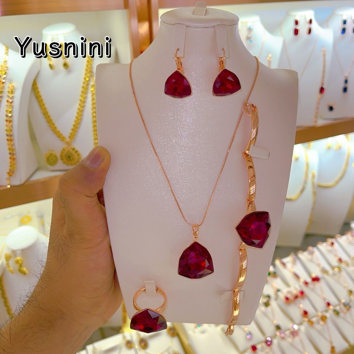 New UK 24K Gold Plated Necklac - Women'S Fashion Rings Gold ulasan dan harga