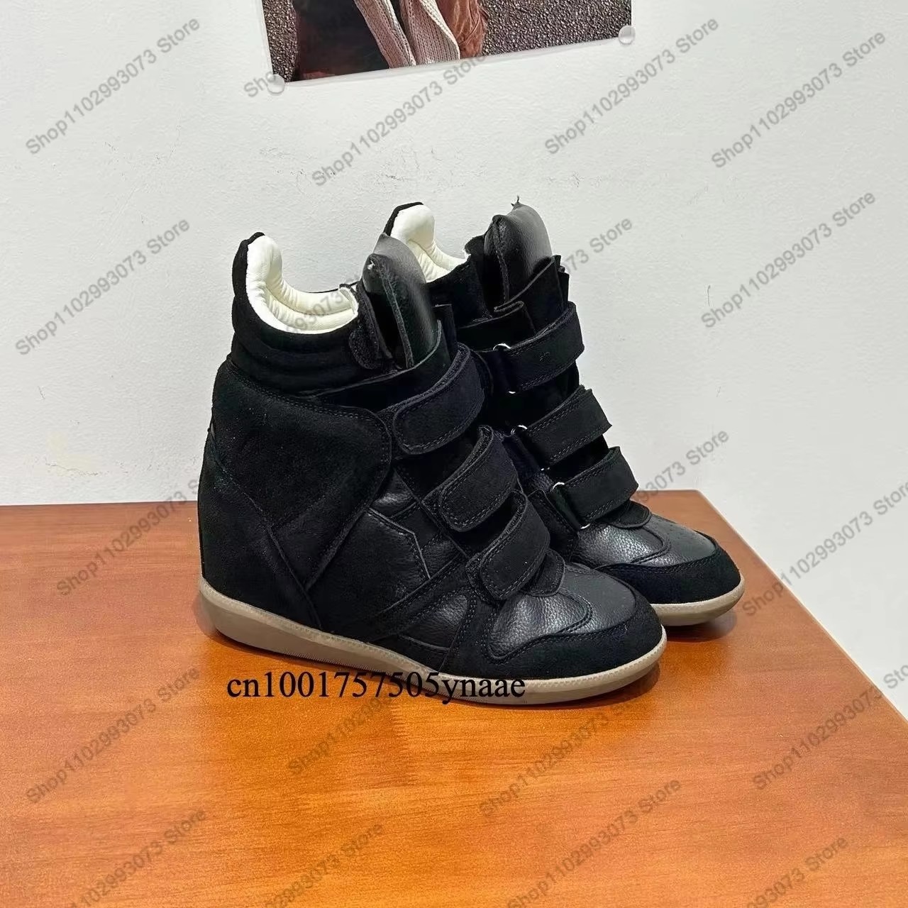 Women Hidden Wedge Heel High‑T - Women'S Fashion Leather Boots ulasan dan harga