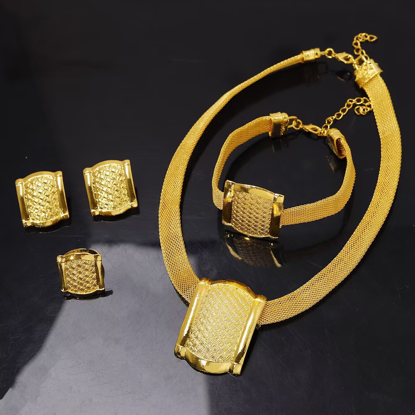 New Dubai Germany Italy UK 24K - Women'S Fashion Rings Gold ulasan dan harga