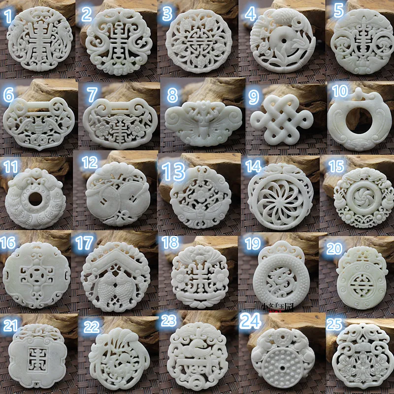 Natural White Jade Carved Luck - Women Fashion Jewellery ulasan dan harga