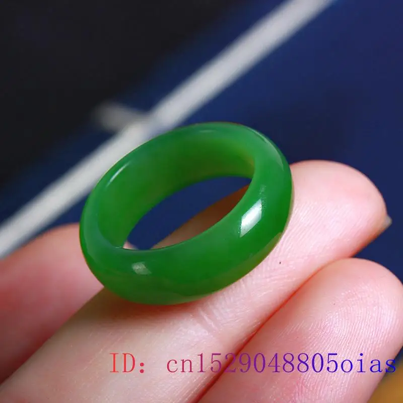 Natural Green Hetian Jade Ring - Women Fashion Jewellery ulasan dan harga