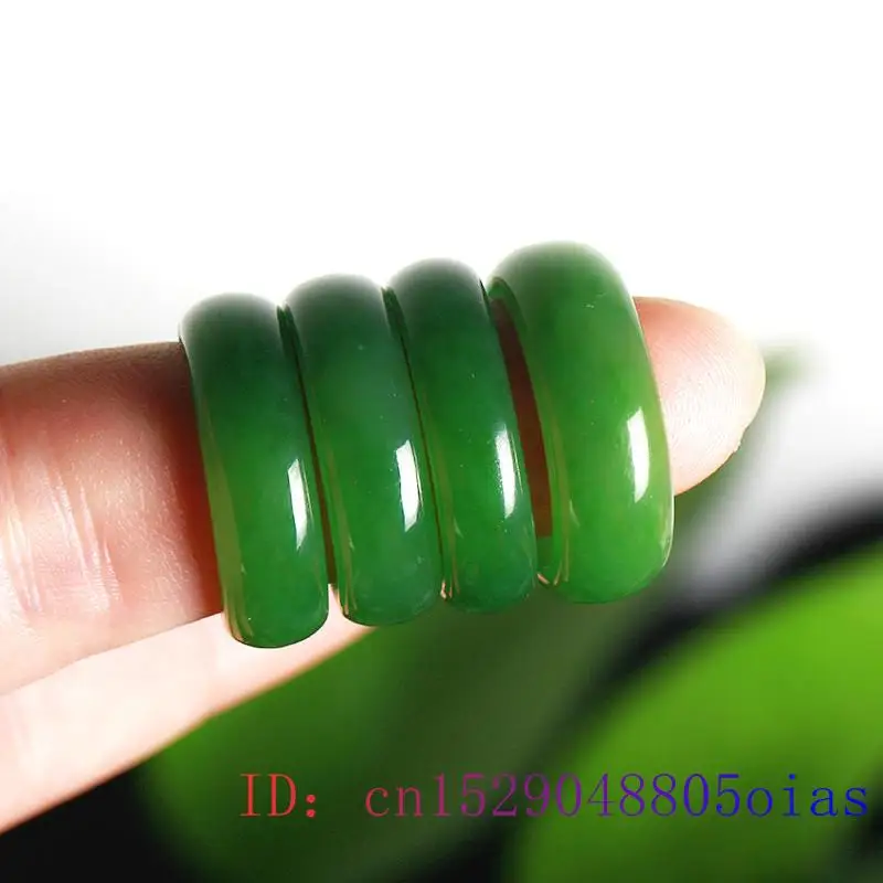 Natural Green Hetian Jade Ring - Women Fashion Jewellery ulasan dan harga