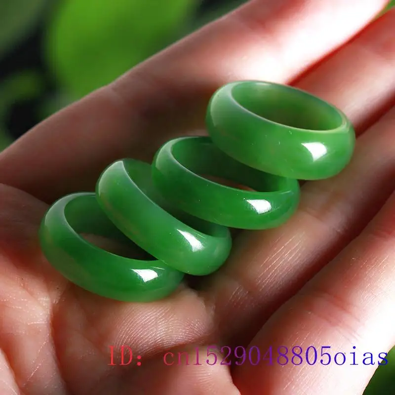 Natural Green Hetian Jade Ring - Women Fashion Jewellery ulasan dan harga