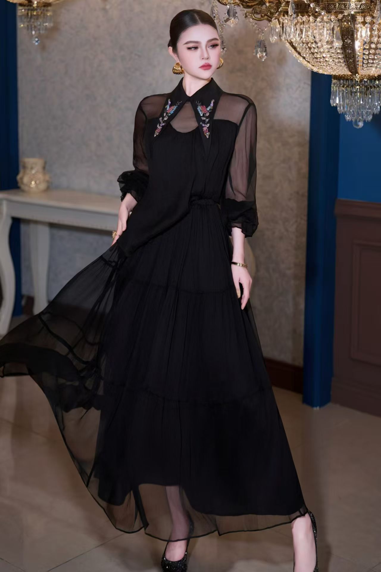 Spring High-end New Lapel Bead - Xl Women'S Fashion ulasan dan harga
